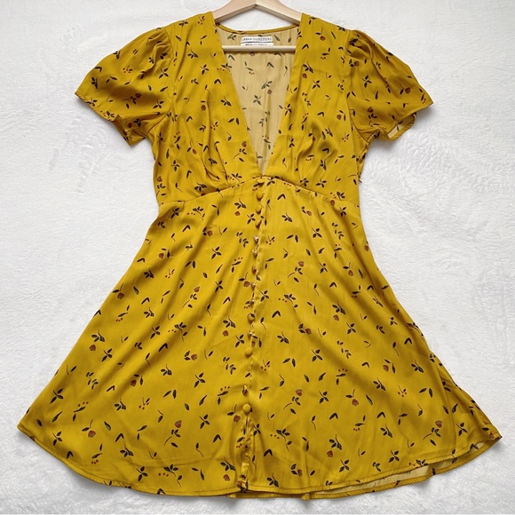 UO Satin Floral Print Mini Dress - Picture 3 of 14